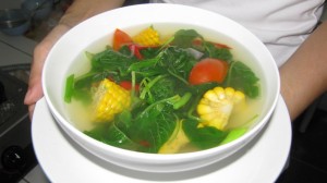 sayur rebus bayam praktis